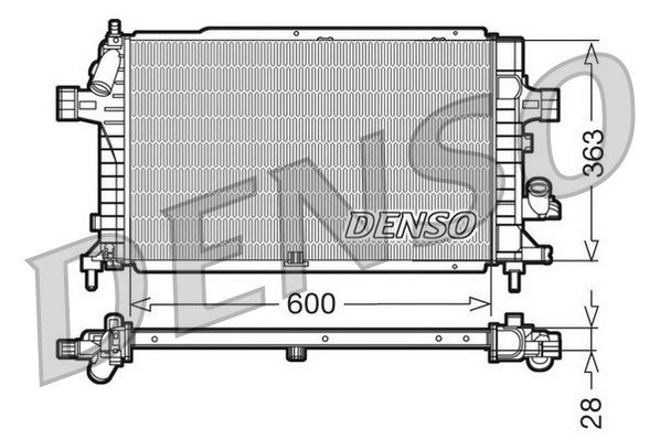 DENSO DRM20102 Engine radiator 13 14 3570