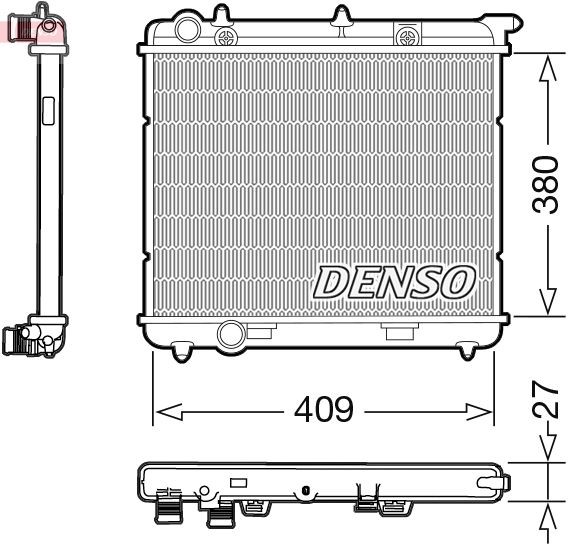 Original DRM21024 DENSO Engine radiator ALFA ROMEO