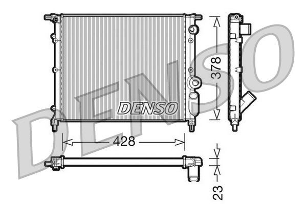 DENSO DRM23004 Engine radiator 7700784038