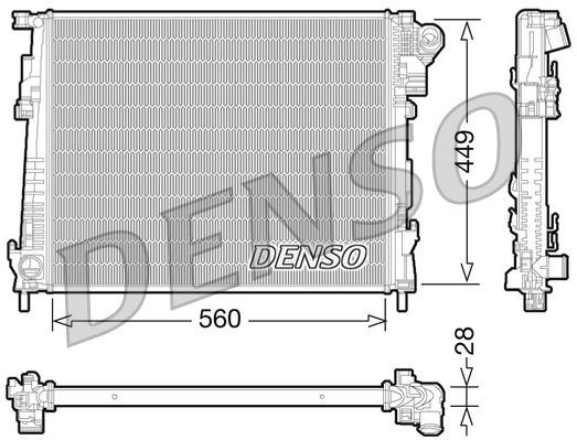DENSO Aluminium, Plastic, 560 x 449 x 28 mm Radiator DRM23094 buy