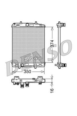 DENSO DRM32016 Engine radiator Aluminium, 650 x 385 x 25 mm, Automatic Transmission, Manual Transmission