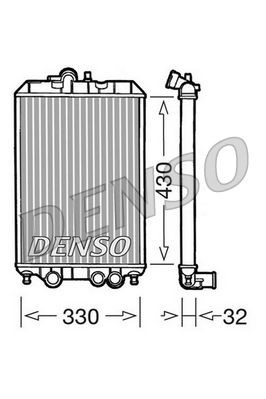 DENSO DRM32016 Engine radiator Aluminium, 650 x 385 x 25 mm