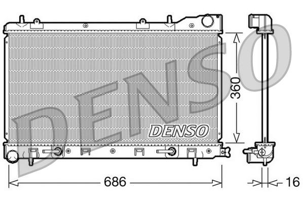 DENSO DRM36001 Engine radiator 45111 SA011