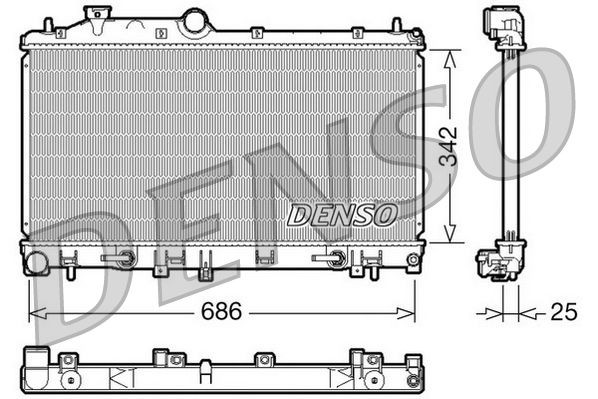 DENSO DRM36005 Engine radiator 45119-SC020