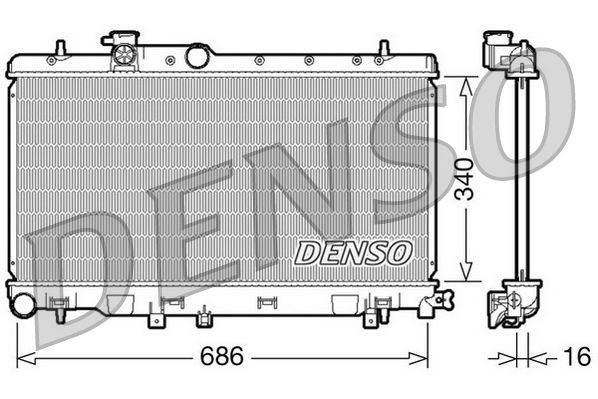 DENSO DRM36006 Engine radiator 45111FE081