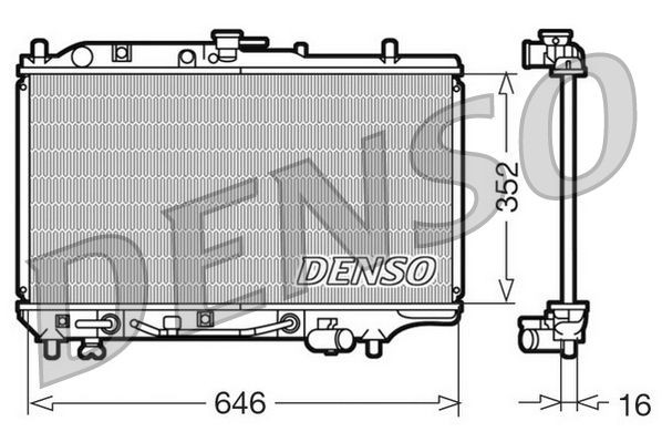 DENSO DRM44005 Engine radiator B557-15-200B