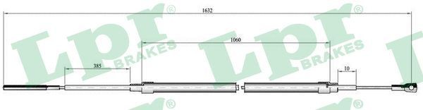 Great value for money - LPR Hand brake cable C0069B
