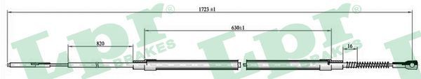 Great value for money - LPR Hand brake cable C0072B