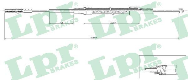 Original LPR Brake cable C0079B for BMW 5 Series