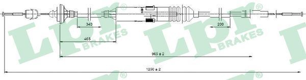 C0276C LPR Länge: 1250/960mm, Nachstellung: mit automatischer Nachstellung Seilzug, Kupplungsbetätigung C0276C günstig kaufen