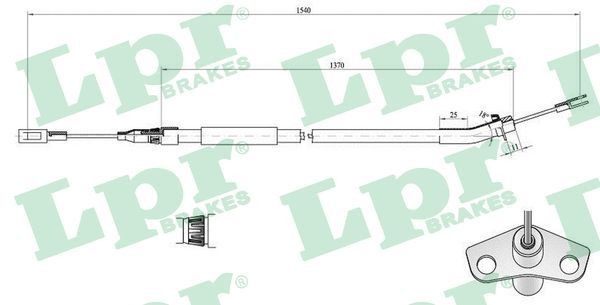 Mercedes VIANO Parking brake cable 7482933 LPR C0442B online buy