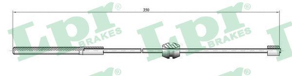 Great value for money - LPR Hand brake cable C0558B
