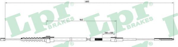 Great value for money - LPR Hand brake cable C0951B