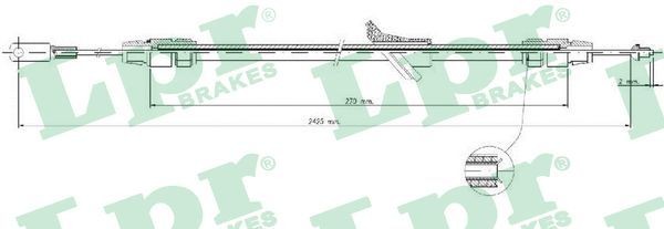 Great value for money - LPR Hand brake cable C0982B