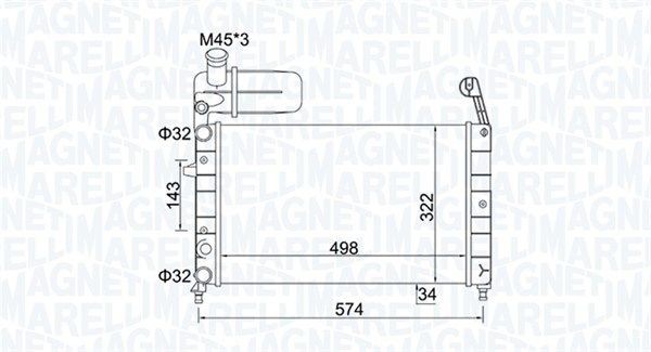Original MAGNETI MARELLI MPQ0413 Alternator belt tensioner 331316170413 for VW GOLF