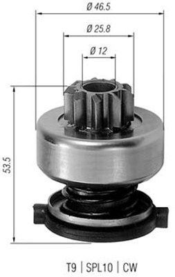 Original MAGNETI MARELLI AMB0226 Freewheel gear, starter 940113020226 for RENAULT MASTER
