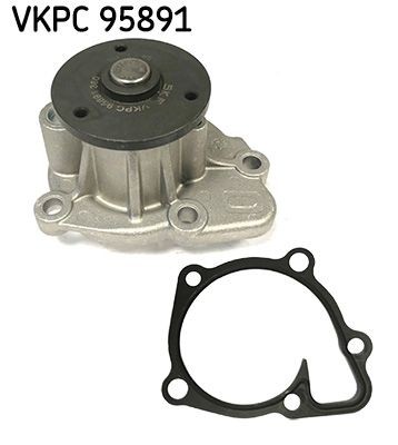 VKPC 95891 SKF Water pumps CHRYSLER with gaskets/seals, Metal, for v-ribbed belt use