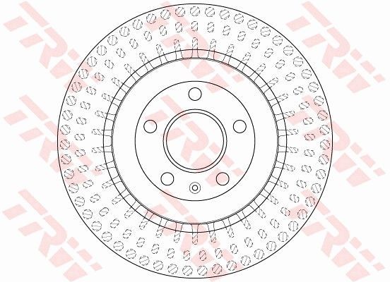 TRW DF6175S Brake rotor 330x22mm, 5x112, Vented, Painted