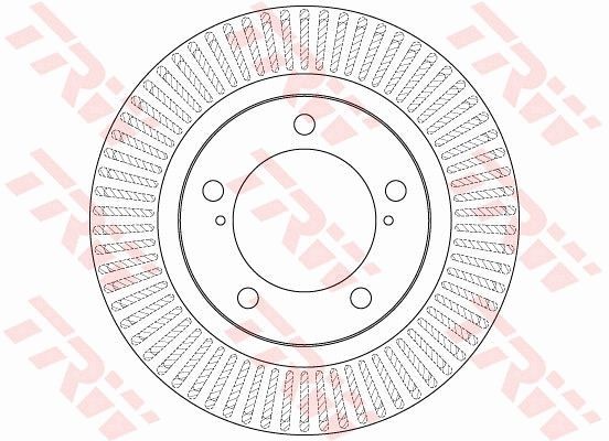 TRW DF6239S Brake disc 340x32mm, 5x150, Vented, Painted