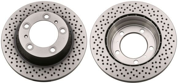DF6298S TRW Brake rotors PORSCHE 299x20mm, 5x130, Vented, Perforated, Painted