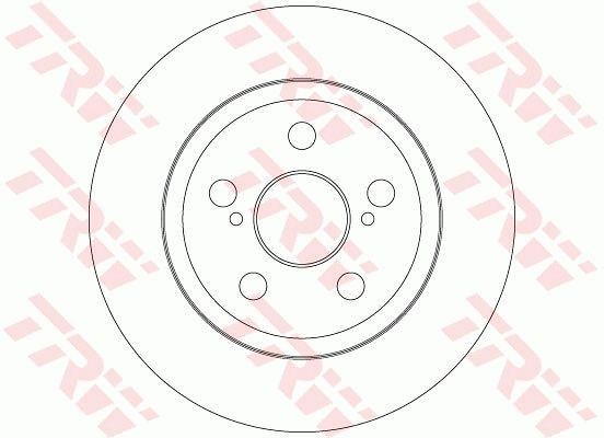 TRW 259x9mm, 5x100, solid, Painted Ø: 259mm, Num. of holes: 5, Brake Disc Thickness: 9mm Brake rotor DF6331 buy
