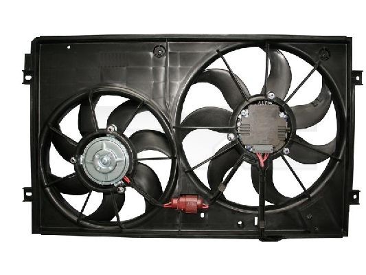 837-0027 TYC Cooling fan SKODA D1: 360 mm, 220W, with radiator fan shroud