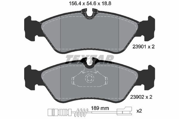 2390101 TEXTAR Bremsbeläge für VW online bestellen