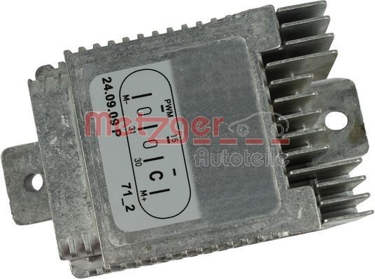 METZGER 0917036 Control unit, electric fan (engine cooling) MERCEDES-BENZ C-Class 2005 in original quality