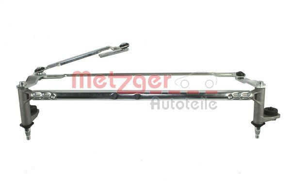 METZGER 2190180 Windscreen wiper linkage for left-hand drive vehicles, Front, without electric motor