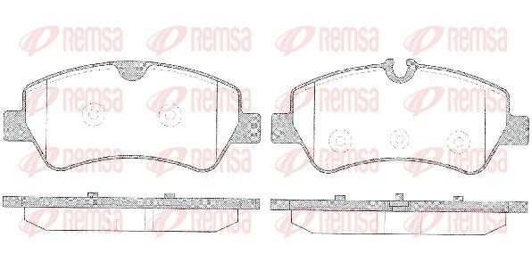 REMSA 1521.00 Brake pad set Rear Axle, prepared for wear indicator