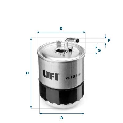 Original UFI Fuel filter 24.107.00 for MERCEDES-BENZ A-Class