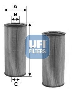UFI 25.133.00 Oil filter A4411800109
