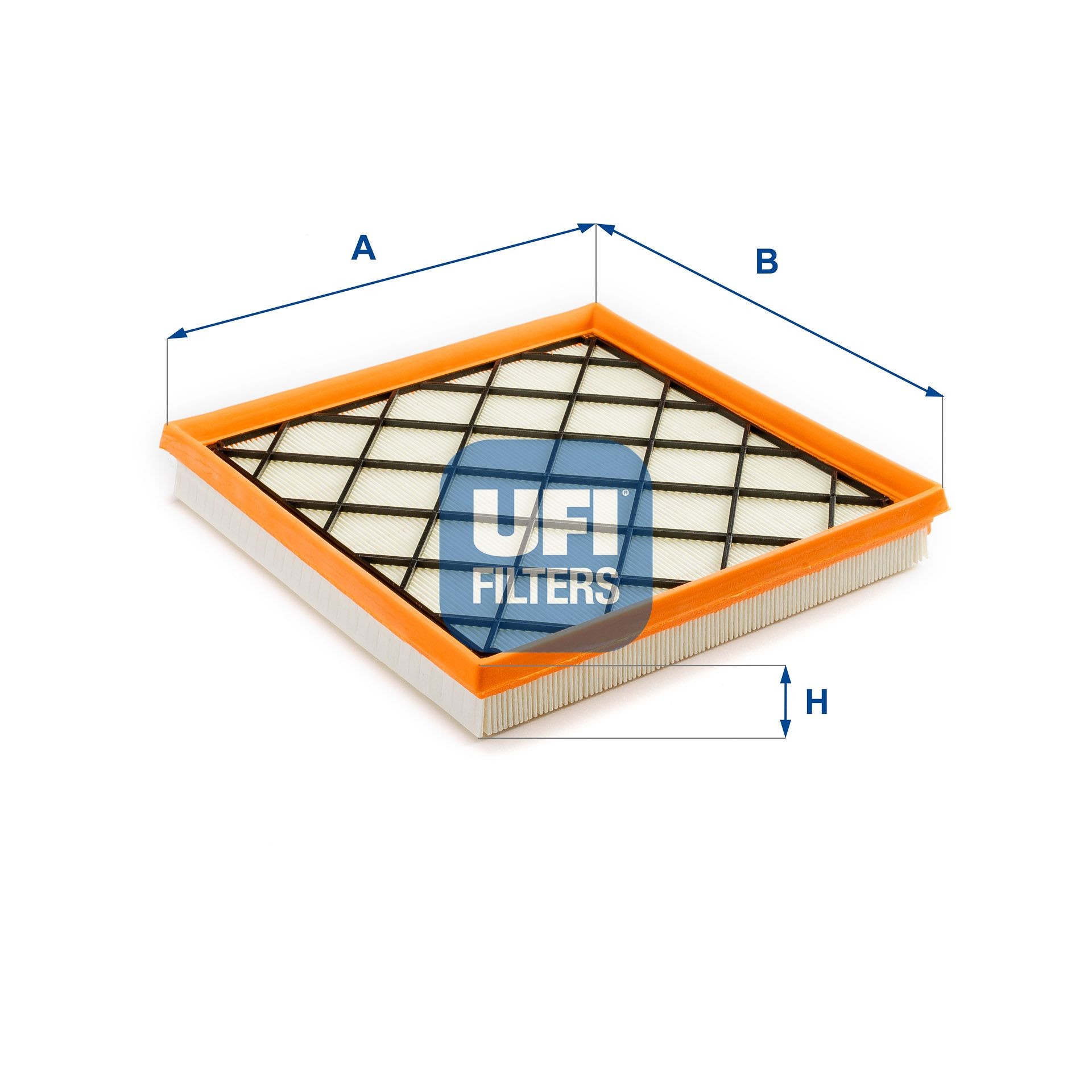 30.422.00 UFI Air filters CHEVROLET 35mm, 250mm, 256mm, Filter Insert
