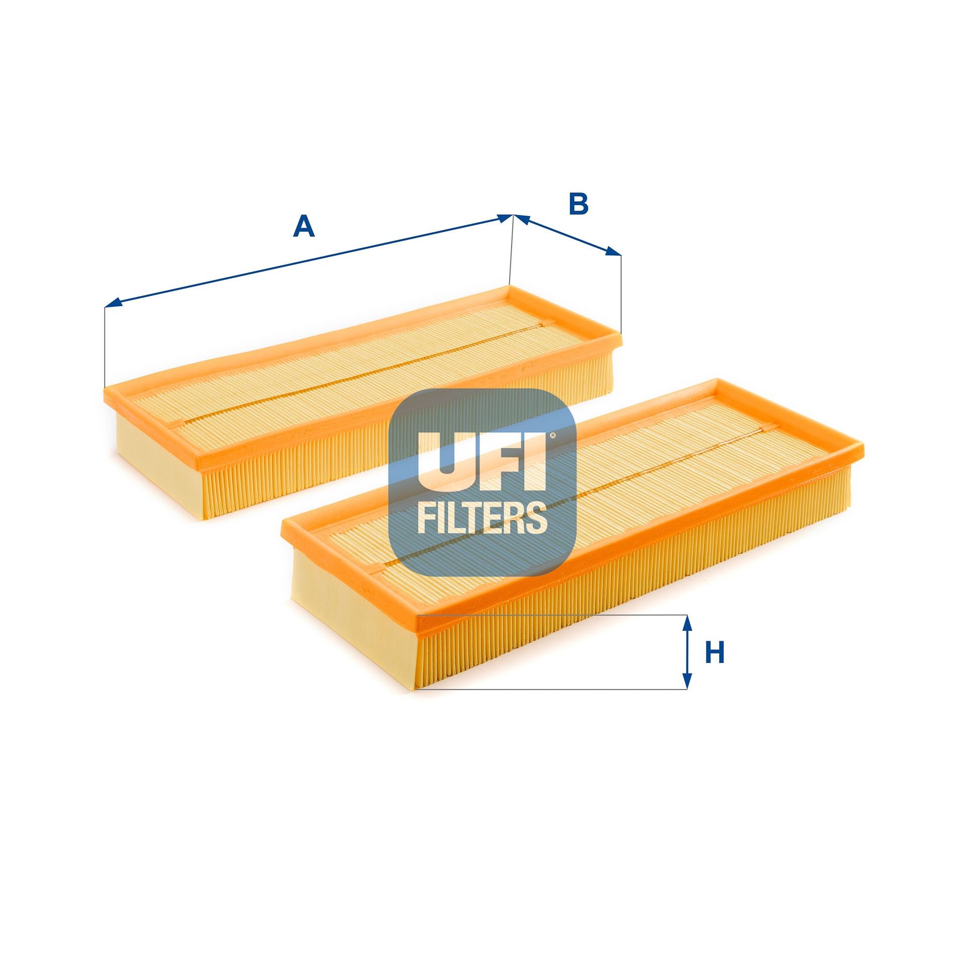 UFI 50mm, 134,5mm, 355mm, Filter Insert Length: 355mm, Width: 134,5mm, Height: 50mm Engine air filter 30.531.00 buy