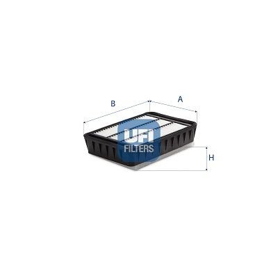 30.539.00 UFI Air filters MITSUBISHI 69,5mm, 187mm, 271mm, Filter Insert