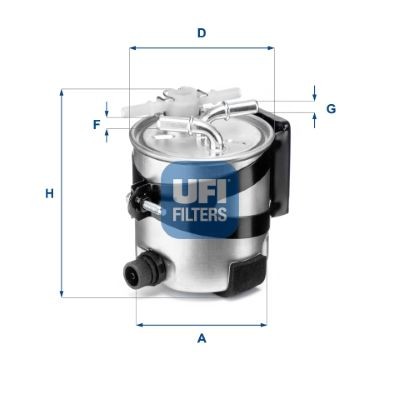 Comprare 55.418.00 UFI Cartuccia filtro Alt.: 125mm Filtro carburante 55.418.00 poco costoso