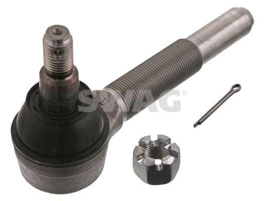 SWAG 80 94 1322 Track rod end Front Axle Left, with crown nut