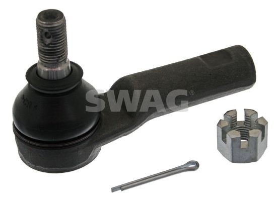 82 94 2772 SWAG Tie rod end NISSAN Front Axle Left, Front Axle Right, with crown nut