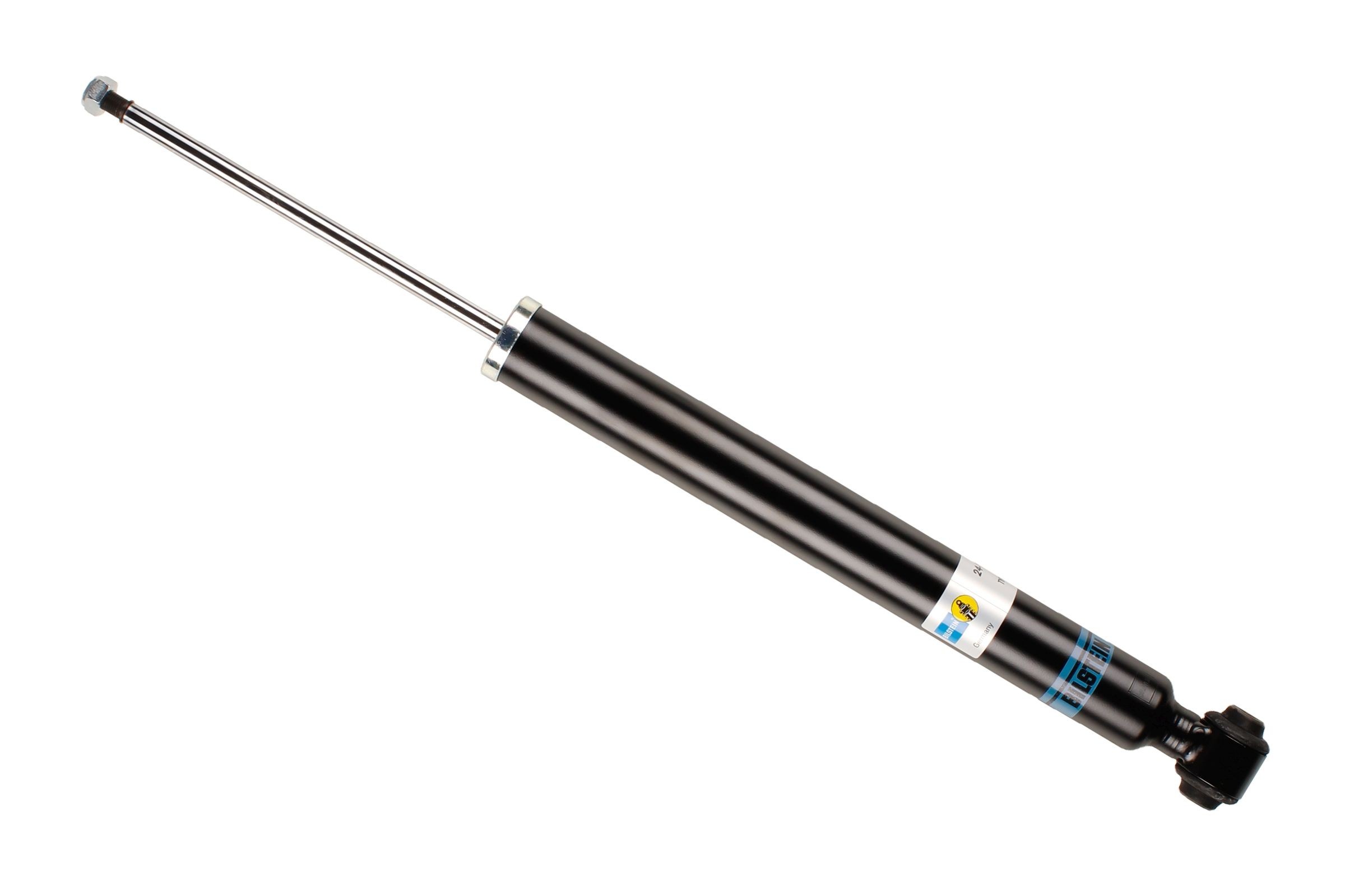 BILSTEIN 24-166676 Shock absorber Rear Axle, Gas Pressure, Monotube, Absorber does not carry a spring, Bottom eye, Top pin