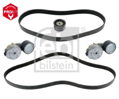 FEBI BILSTEIN 40184 V-Ribbed Belt Set with tensioner element, Bosch-Mahle Turbo NEW