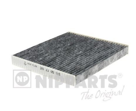 Купете J1343010 NIPPARTS филтър с активен въглен ширина: 195mm, височина: 25mm, дължина: 216mm Филтър, въздух за вътрешно пространство J1343010 евтино