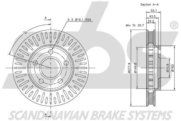 Flexible brake hose sbs 200,00 mm - 1330854702