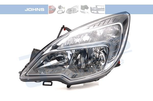 JOHNS Left, H7, H1, with indicator, with daytime running light, with motor for headlamp levelling Vehicle Equipment: for vehicles with headlight levelling (electric), Frame Colour: chrome Front lights 55 66 09 buy
