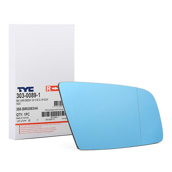 303-0089-1 TYC Spiegelglas, Außenspiegel rechts ▷ AUTODOC Preis