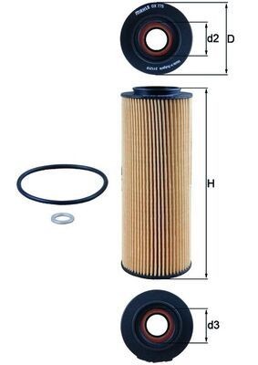 Great value for money - MAHLE ORIGINAL Oil filter OX 775D