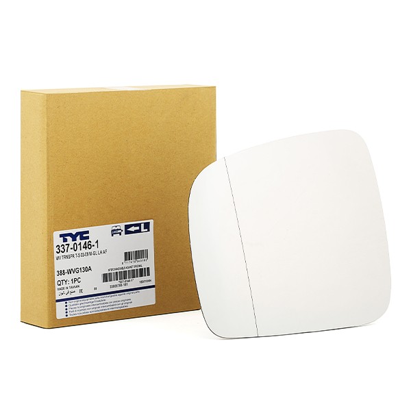 TYC Spegelglas VW 337-0146-1 7H1857521,7H1857521D,7H1857521M Backspegelglas,Sidospegelglas,Spegelglas, yttre spegel