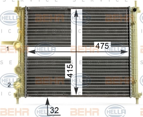 OEM-quality HELLA 8MK 376 900-141 Engine radiator