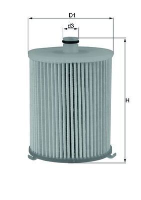 MAHLE ORIGINAL KX 245/4D Fuel filter Filter Insert