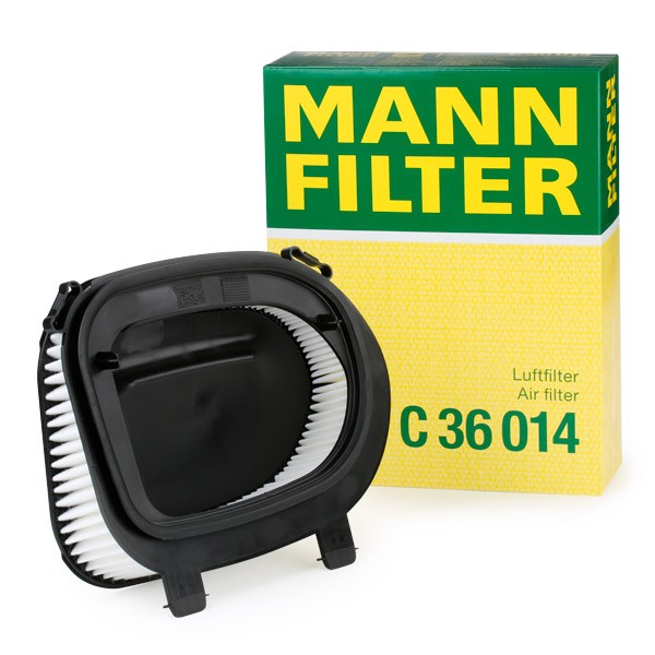 C 36 014 MANN-FILTER Air filters BMW 92mm, 270mm, 348mm, Filter Insert