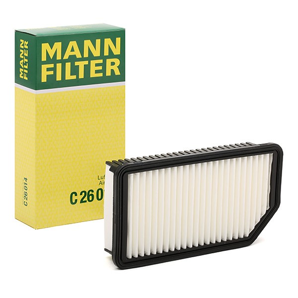 MANN-FILTER 55mm, 130mm, 250mm, Filter Insert Length: 250mm, Width: 130mm, Height: 55mm Engine air filter C 26 014 buy